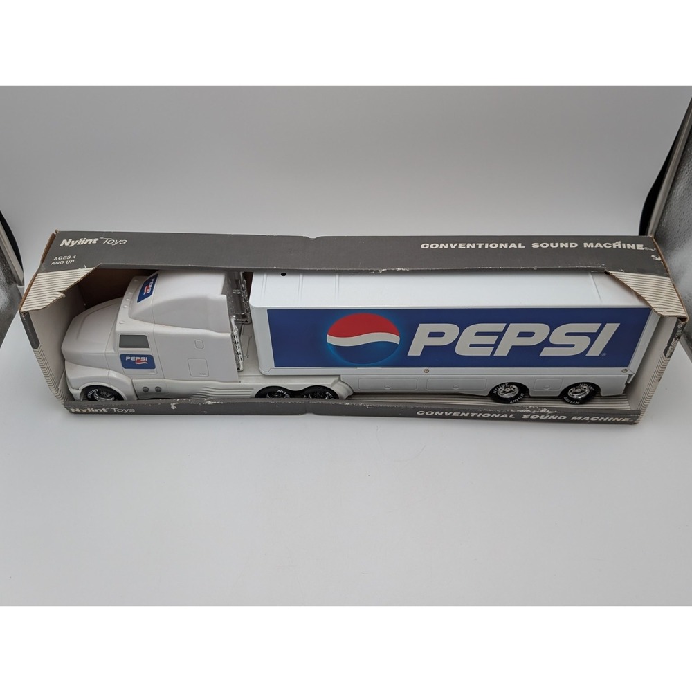 Vintage Nylint Sound Machine Pepsi Semi Truck With Metal Trailer 24" Works
